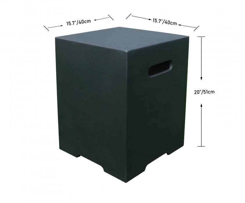 Quadratische Tankabdeckung - H51cm